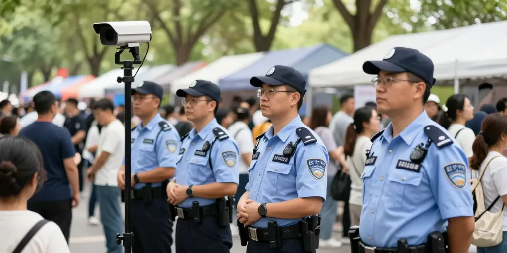 Trusted and professional Security Company providing reliable services at a community event.