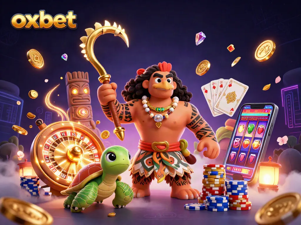 Engage in thrilling gaming at oxbet with vibrant characters and dynamic casino elements.