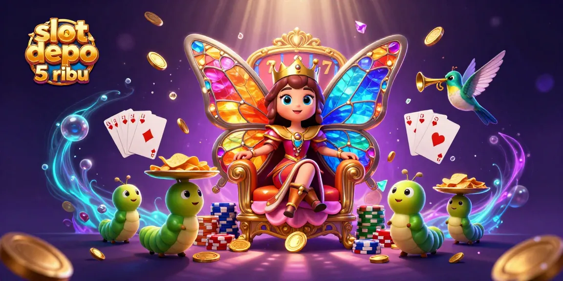 Experience the excitement of slot depo 5 ribu with vibrant casino elements, colorful characters, and engaging gameplay.