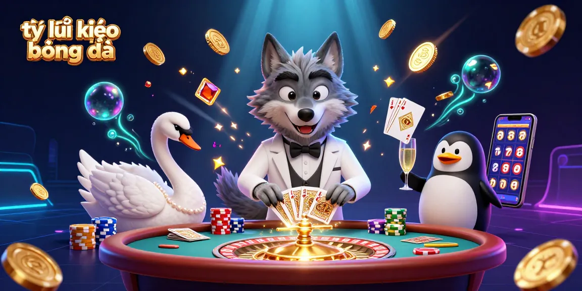 Experience thrilling tỷ lệ kèo bóng đá action with our 3D casino illustration showcasing vibrant characters and casino elements.
