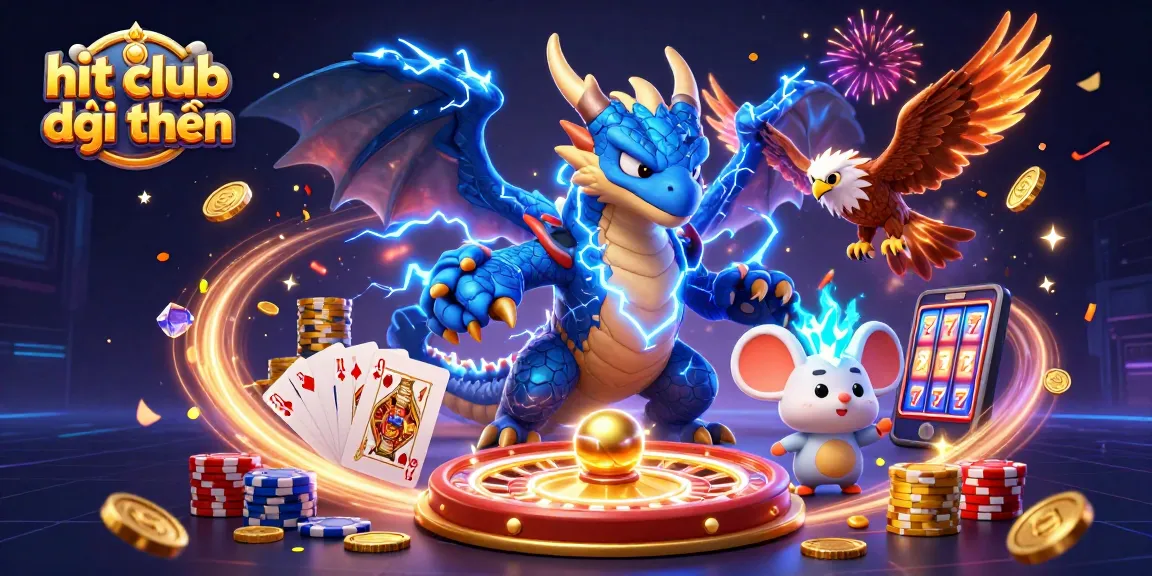 Experience thrilling jackpots at hit club đổi thưởng with dynamic gaming characters and casino elements.