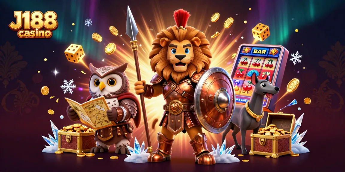 Experience the thrilling excitement of J188 casino with engaging characters and vibrant game elements.