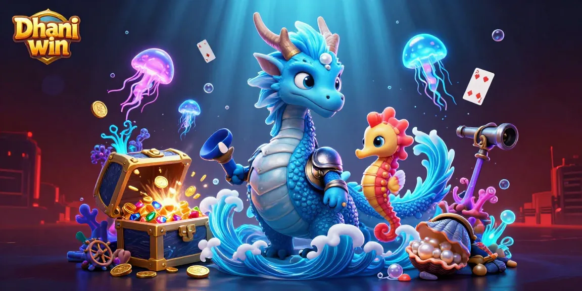 Dhani win enhances gameplay with a colorful and engaging underwater casino scene featuring a majestic dragon.